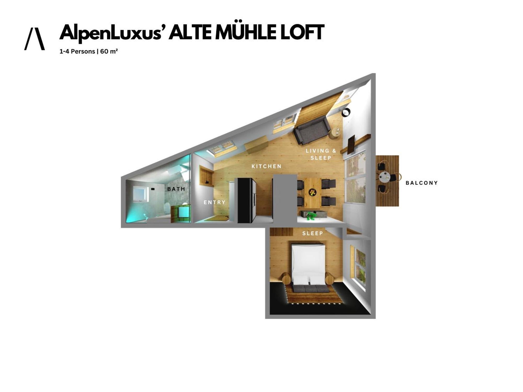 Alte Muehle Loft - Balcony & Car Park By Alpenluxus Appartements Brixlegg Luaran gambar